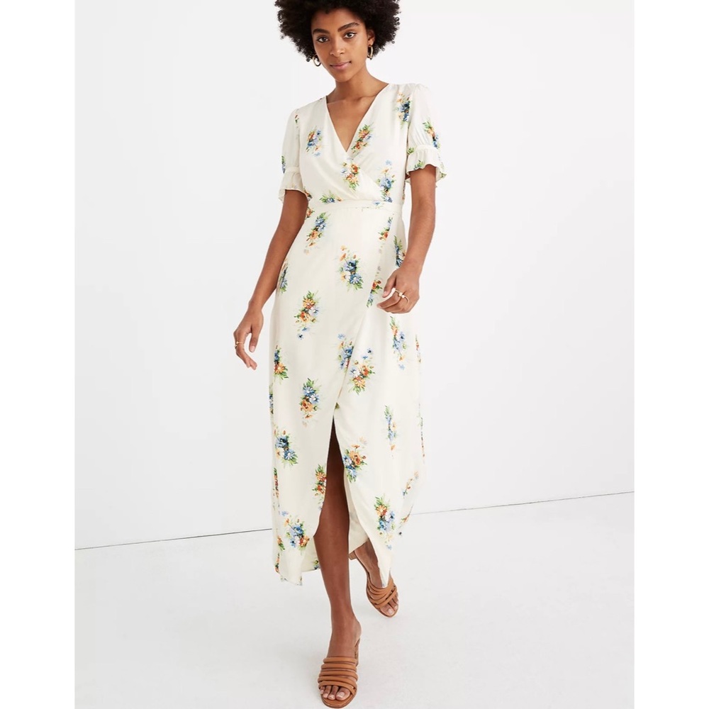 MADEWELL Ruffle Sleeve Floral Maxi Dress